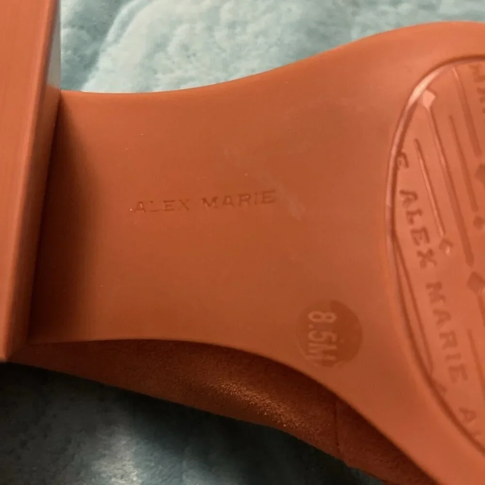 Alex Marie Women's Farin Loafer Pilgrim Heels , Shoes Brown Leather Suede Sz 8.5 - Picture 13 of 16